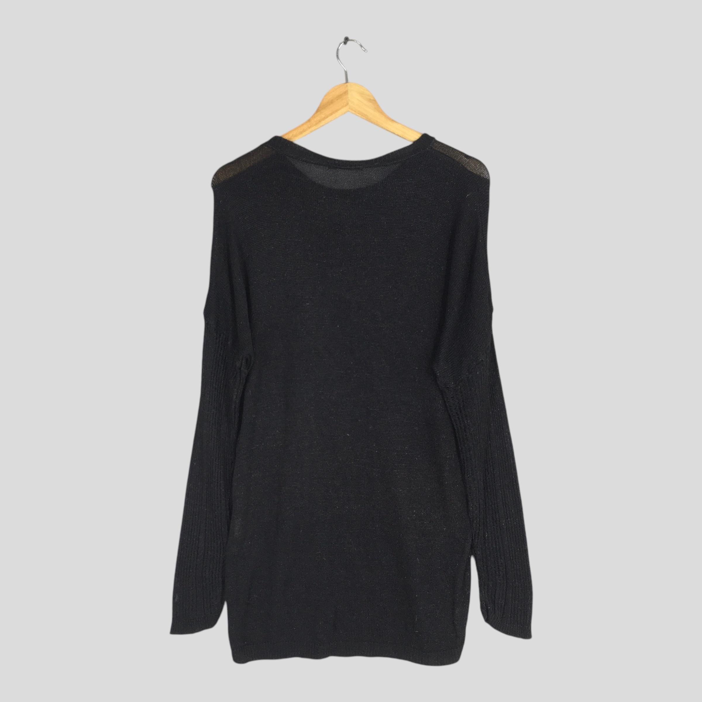 Vintage 90's Ys Yohji Yamamoto Black Knit Pocket Rayon Knitwear