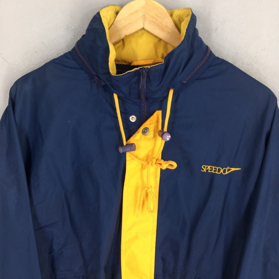 90sビンテージ 米国限定 SPEEDO スピード ウィンドブレイカージャケット Vintage 90's Speedo® Blue and White Zip-up Windbreaker