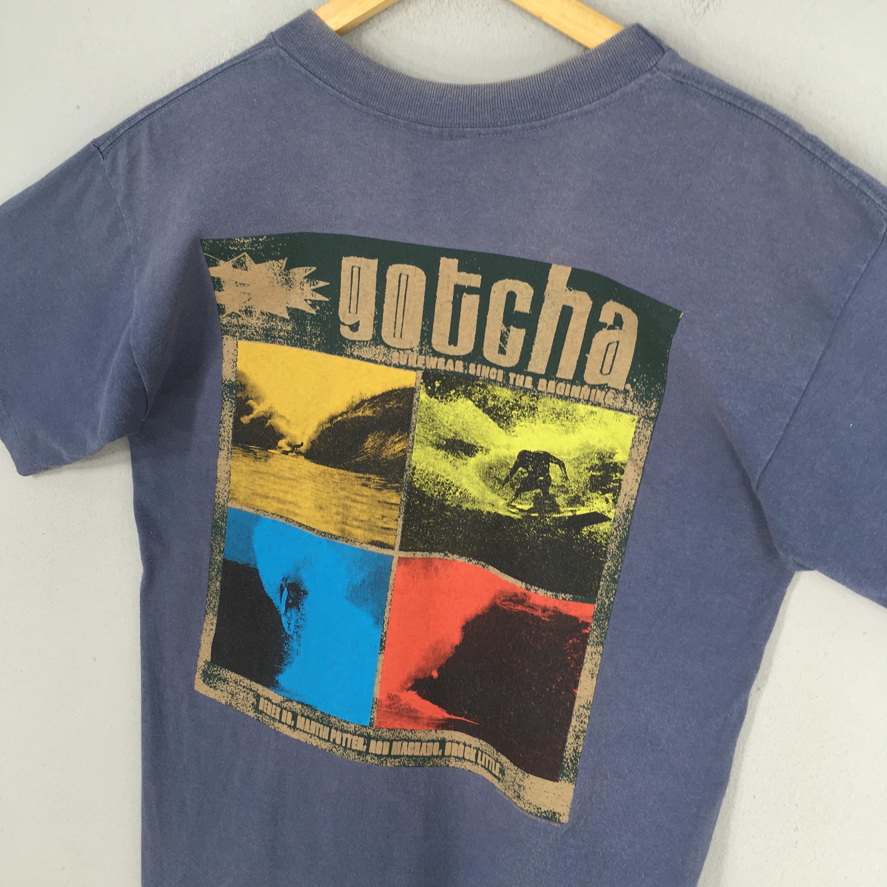 Vintage 90s Gotcha Hawaii Surf Blue T Shirt Medium Gotcha Hawaiian 