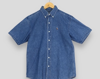 Vintage Polo Country Ralph Lauren Jeans Shirt Small 90s Polo Pony