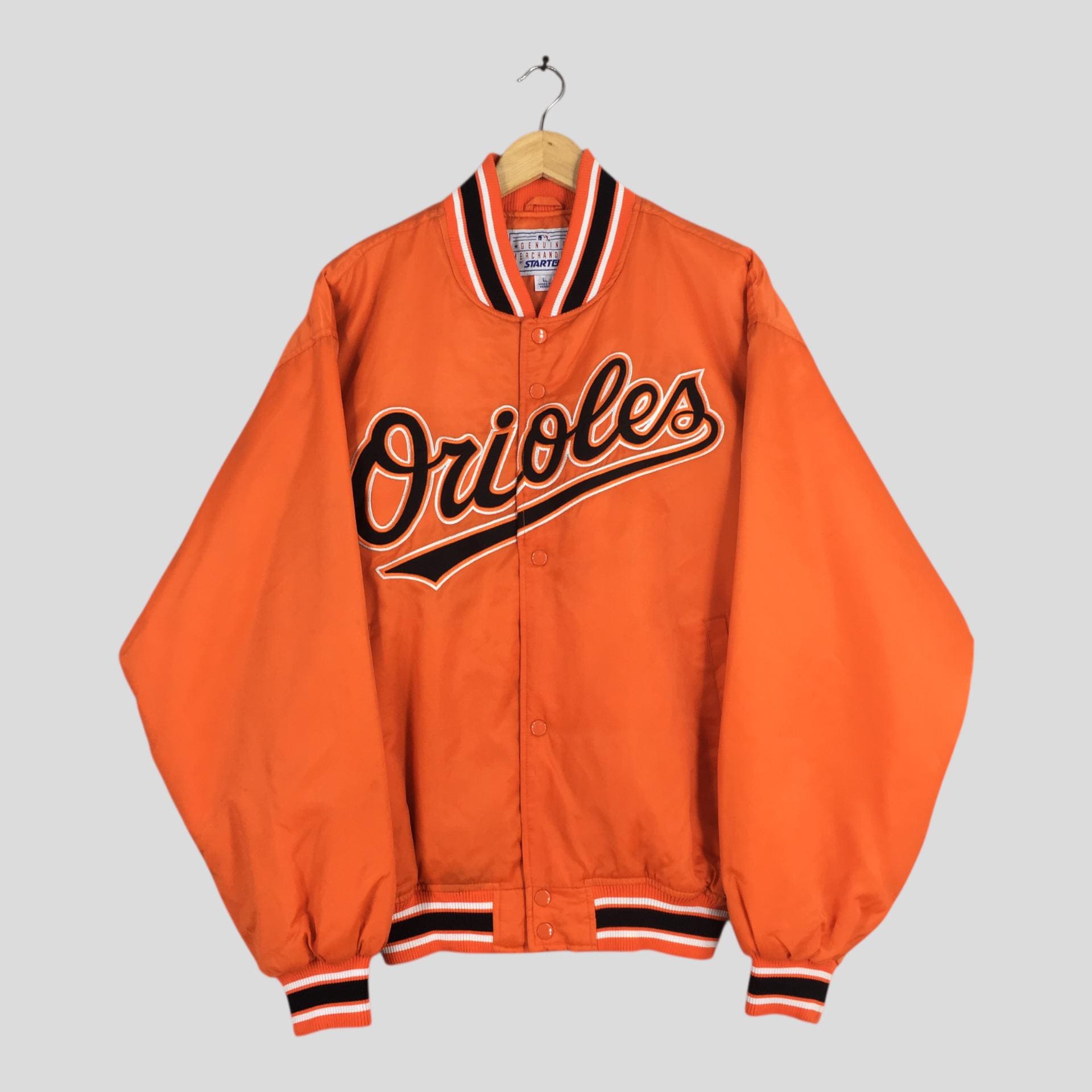 Vintage 90s Baltimore Orioles MLB Satin Jacket Large Baltimore