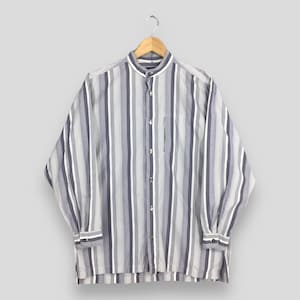Vintage 80s Issey Miyake Stripes Multicolor Shirt Small IM Product Japan Designer Issey Miyake Stripes Oxfords Button Down Casual Size S