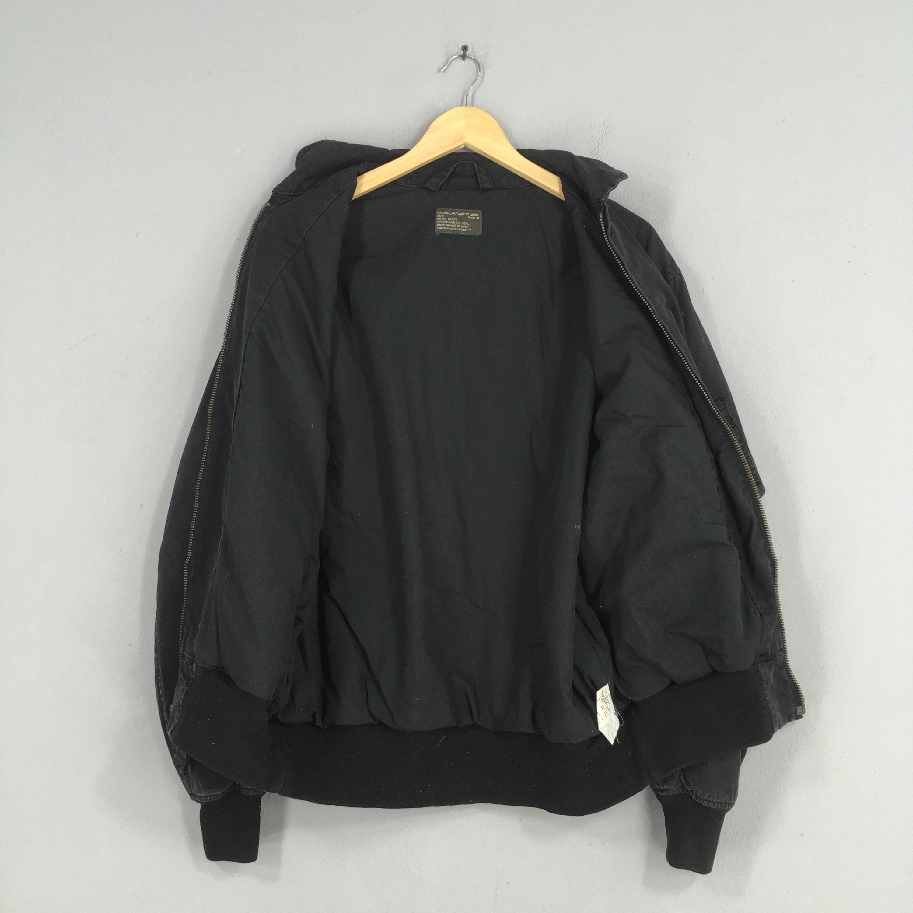 Vintage 90s Stussy MA-1 Flight Jacket Medium Stussy Surplus