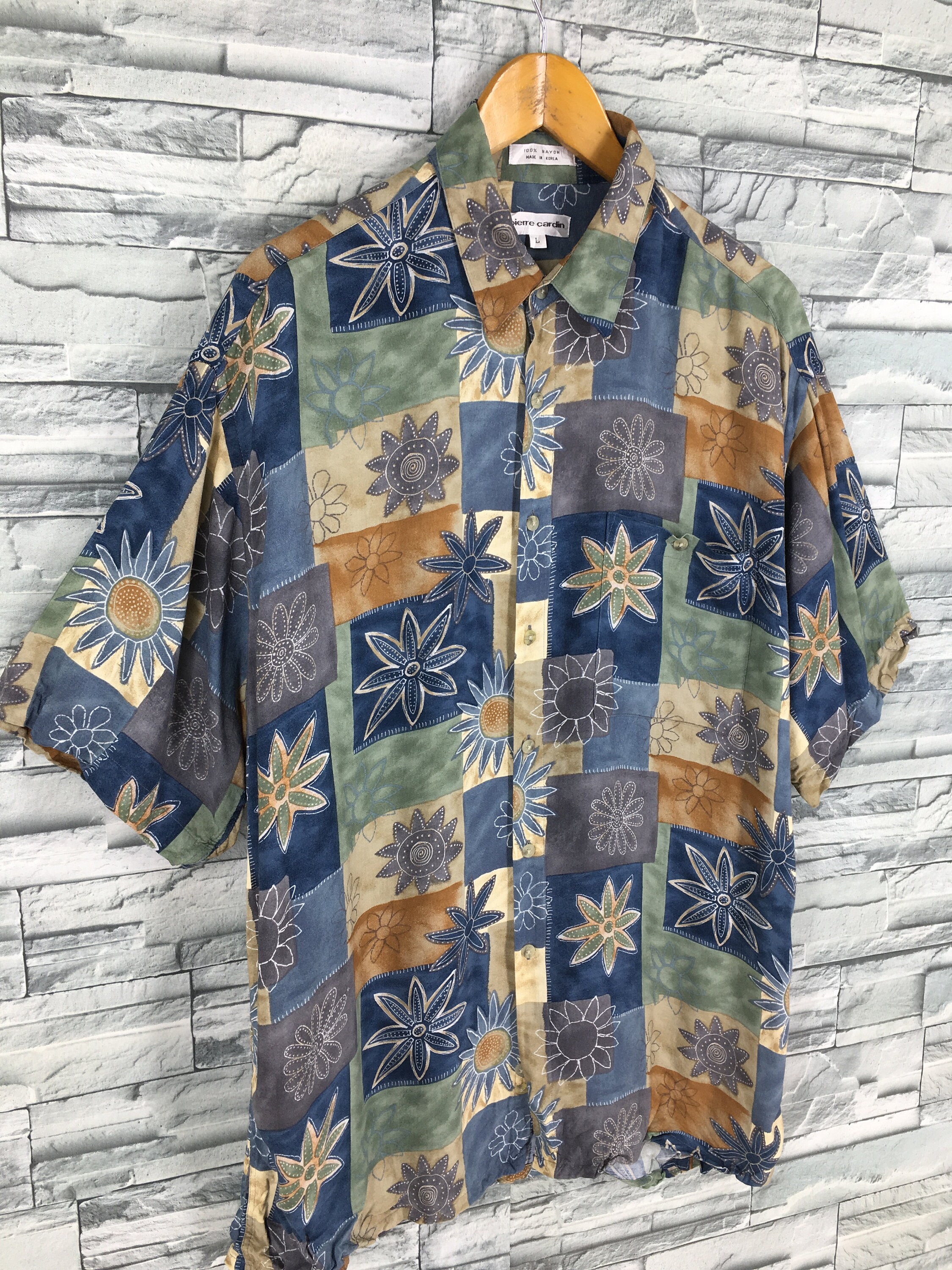 Vintage 90s Pierre Cardin Hawaiian Rayon Shirt Large Hawaii | Etsy