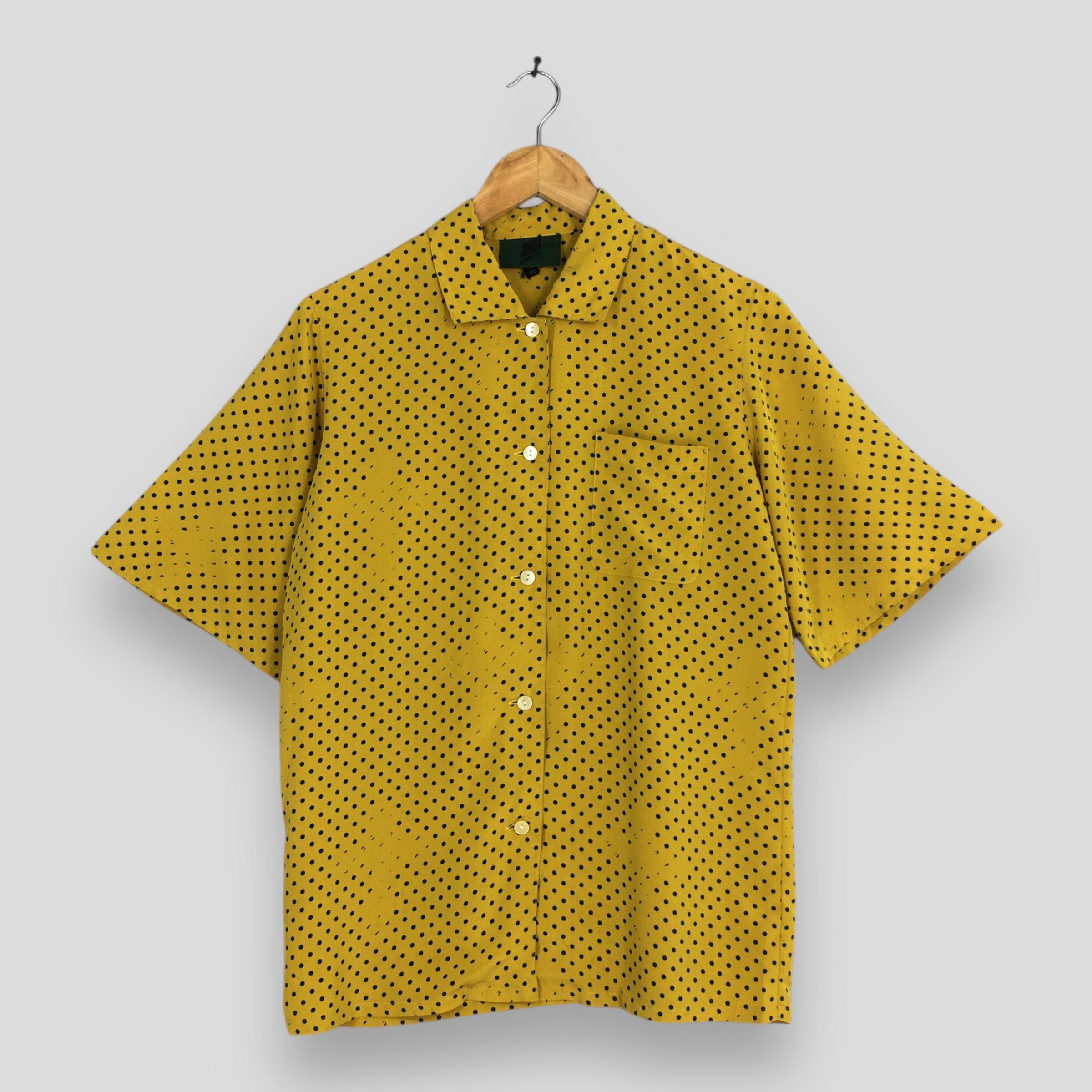 Vintage Junior Gaultier Yellow Polkadot Shirt Small Womenswear