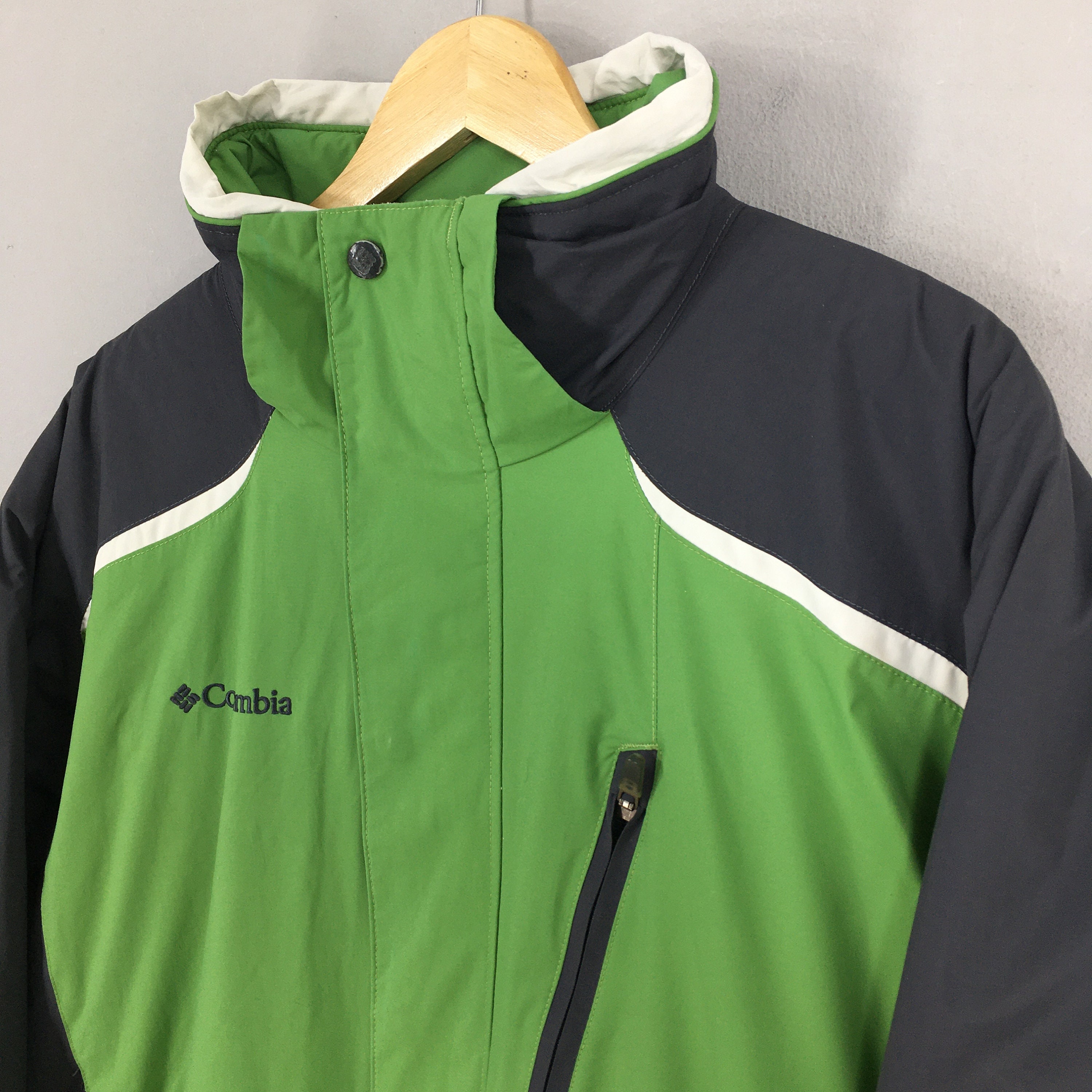 90s Columbia Nylon Anorak Parka オリーブ XL コロンビア