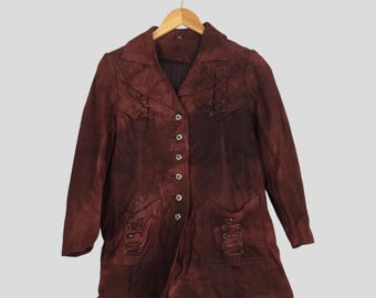 Vintage Schott NYC Brown Suede Leather Jacket Medium 90's Schott