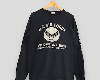 ヴィンテージ バズリクソン アメリカ陸軍航空隊 ブラック Tシャツ Lサイズ アビレックス アメリカ ウェストオーバー空軍基地 マサチューセッツ アルファ アビレックス USAF Tシャツ サイズ L