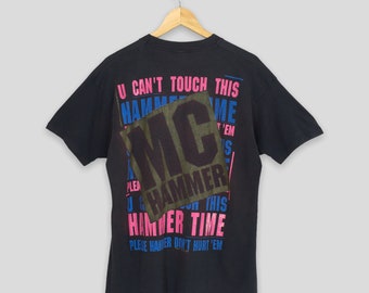 MC HAMMER ‘91 TOUR LONG SLEEVE T-Shirt MC Hammer Here Comes The Hammer Mens Large T Shirt 1991 Tee