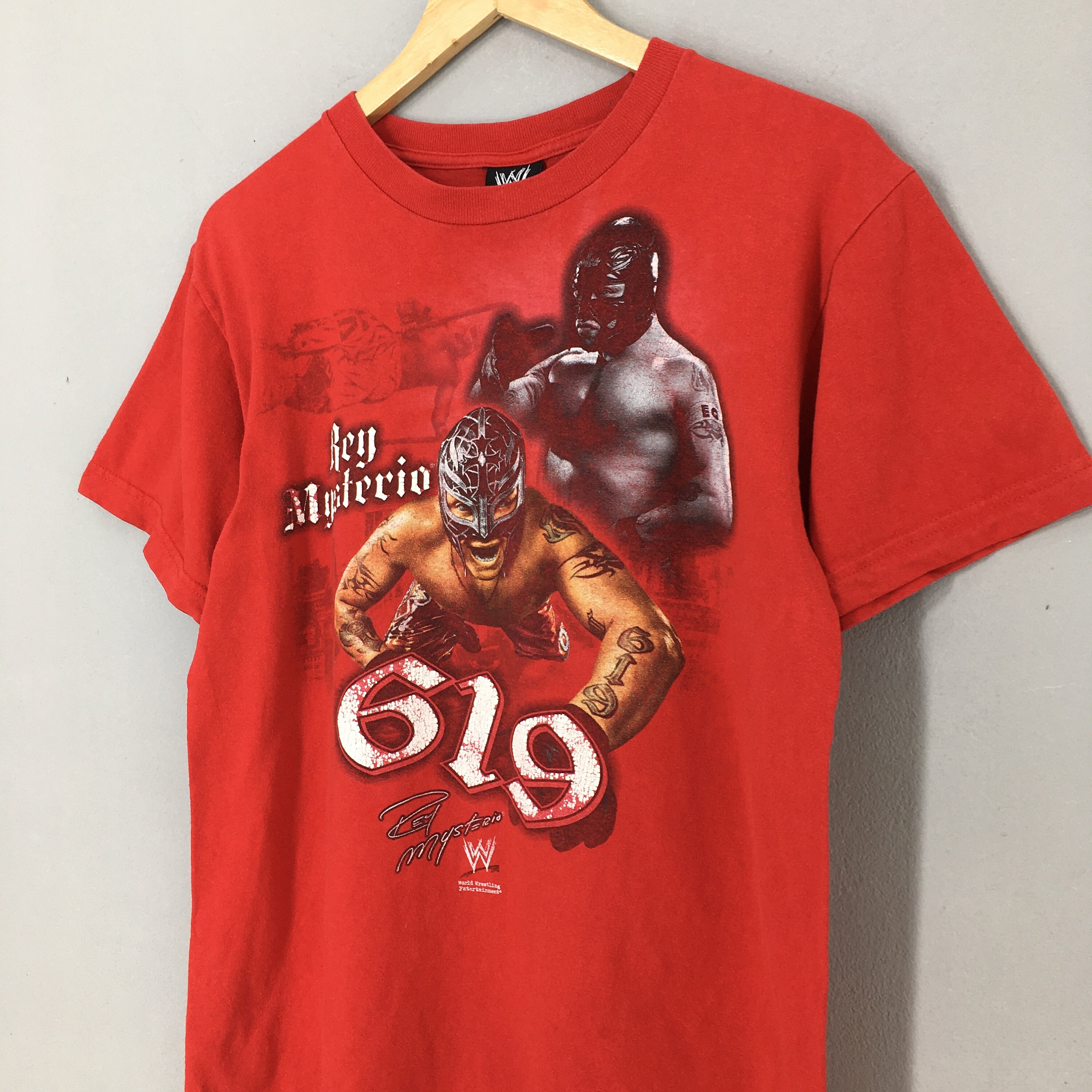 ヴィンテージ 90年代 WWE レイ・ミステリオ レスリング 619 Tシャツ M