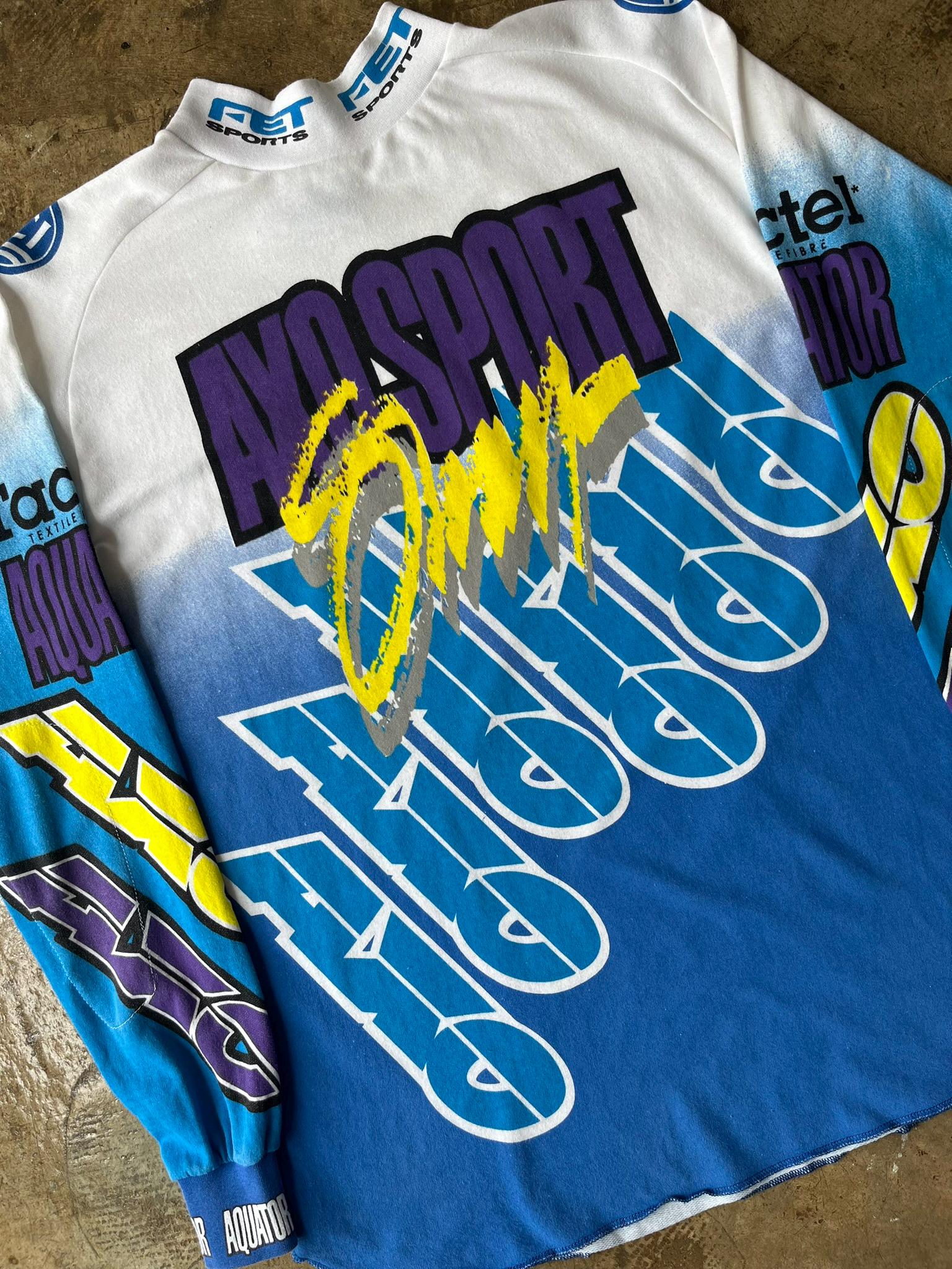 Vintage 1992 AXO Racing Force Multicolor Jersey Medium Axo Sports