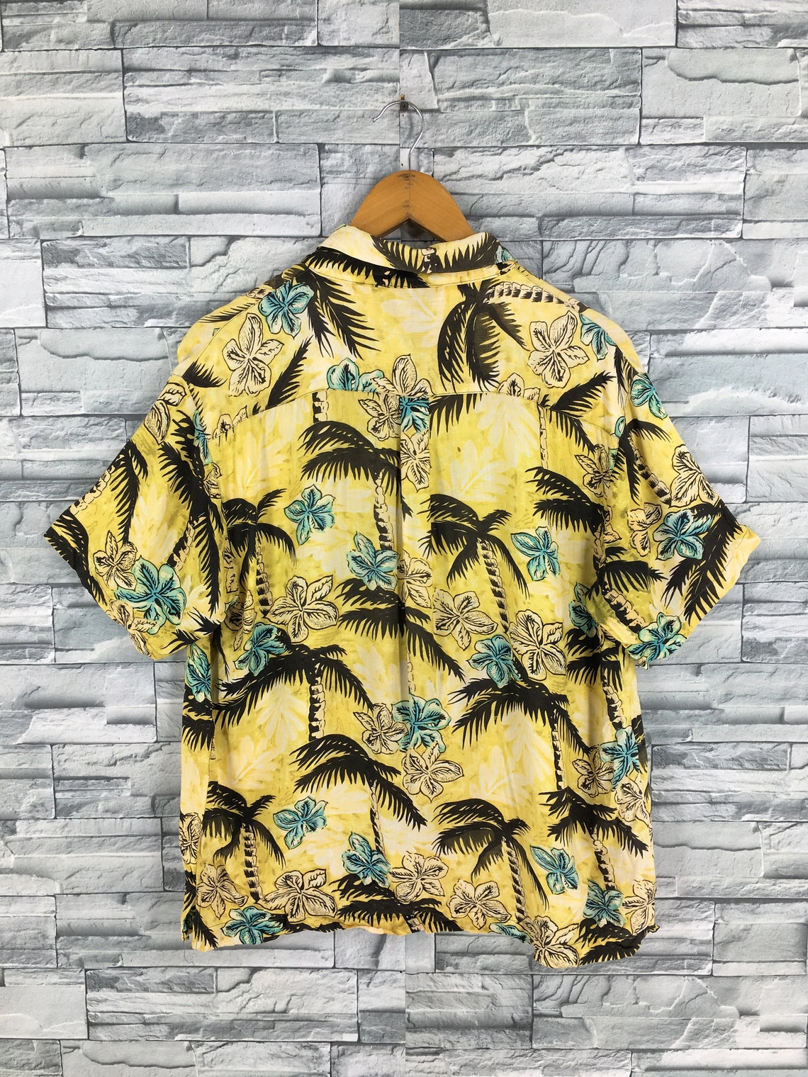 Vintage Hawaiian Aloha Tropical Shirt Medium Coconut Tree | Etsy
