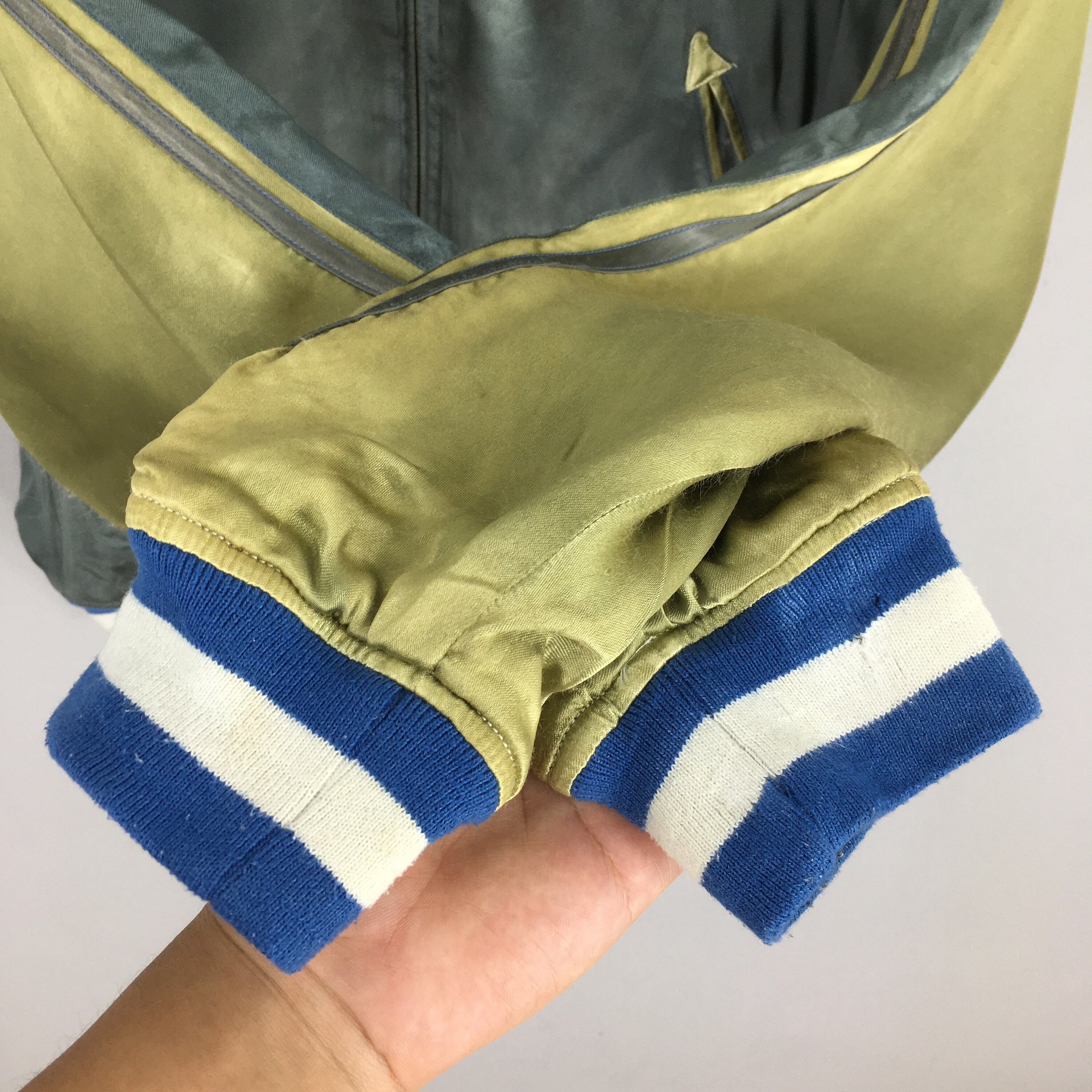 Vintage Avirex Japan Sukajan Satin Rayon Jacket Large 90s Sukajan