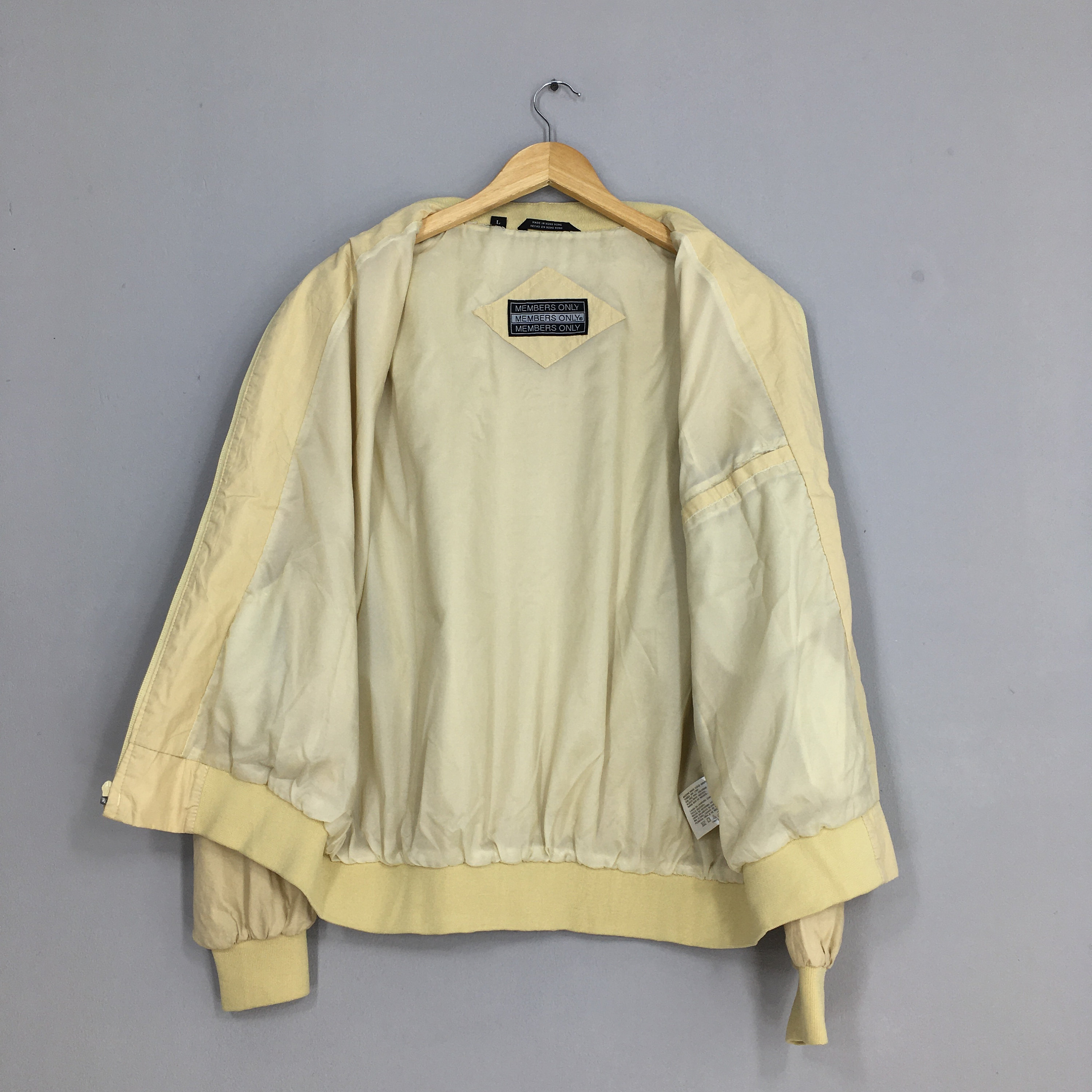 Vintage 90s Members Only Harrington Coat Zipper Large Members Only