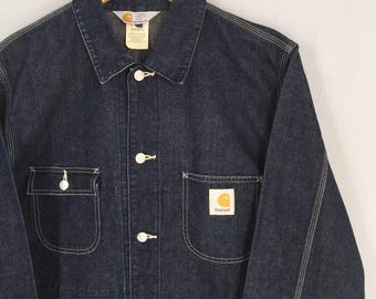 Vintage 90s Carhartt Denim Michigan Workwear Jacket Large Carhartt