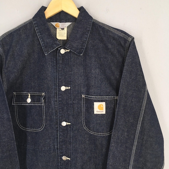 Vintage 90s Carhartt Denim Michigan Workwear Jacket Large Carhartt