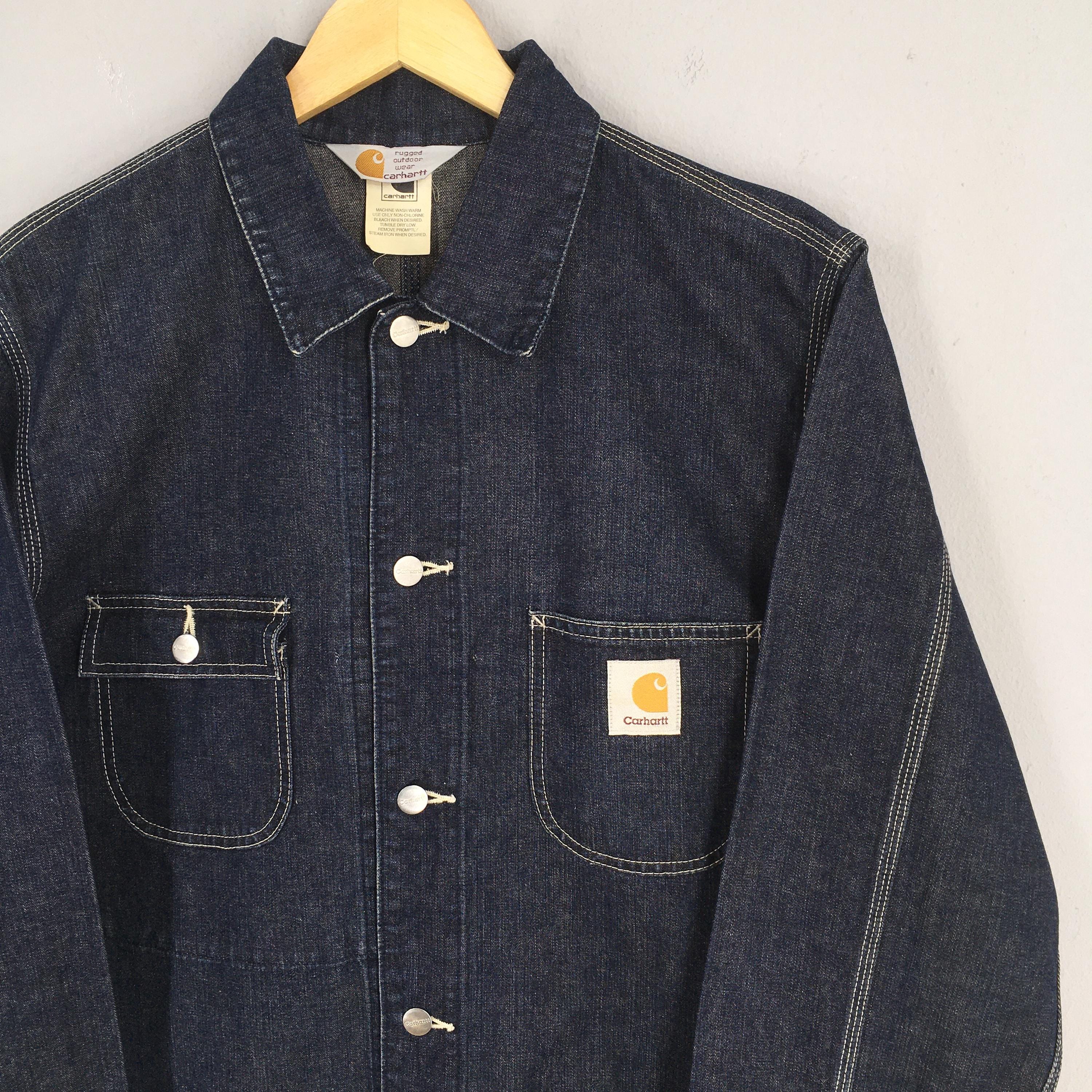 Vintage 90s Carhartt Denim Michigan Workwear Jacket Large Carhartt
