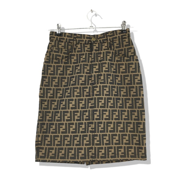 Vintage Fendi Button Skirt Size W28