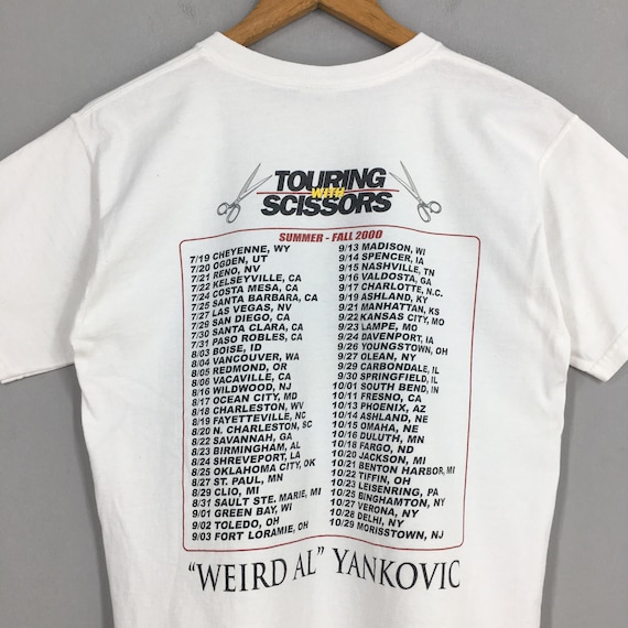 Vintage 90s Weird Al Yankovic Touring Scissors Tshirt Weird Al
