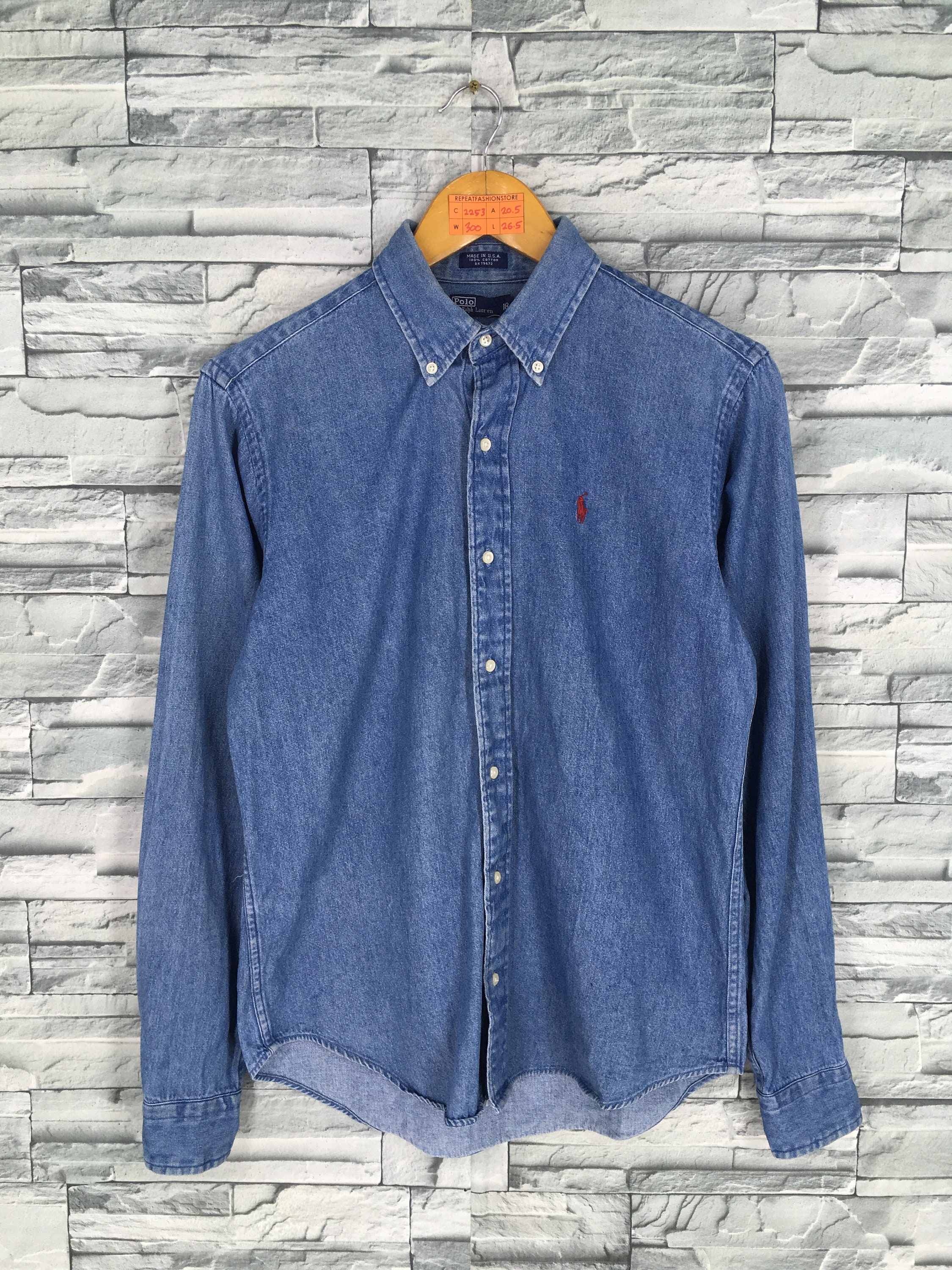 ralph lauren blue denim shirt