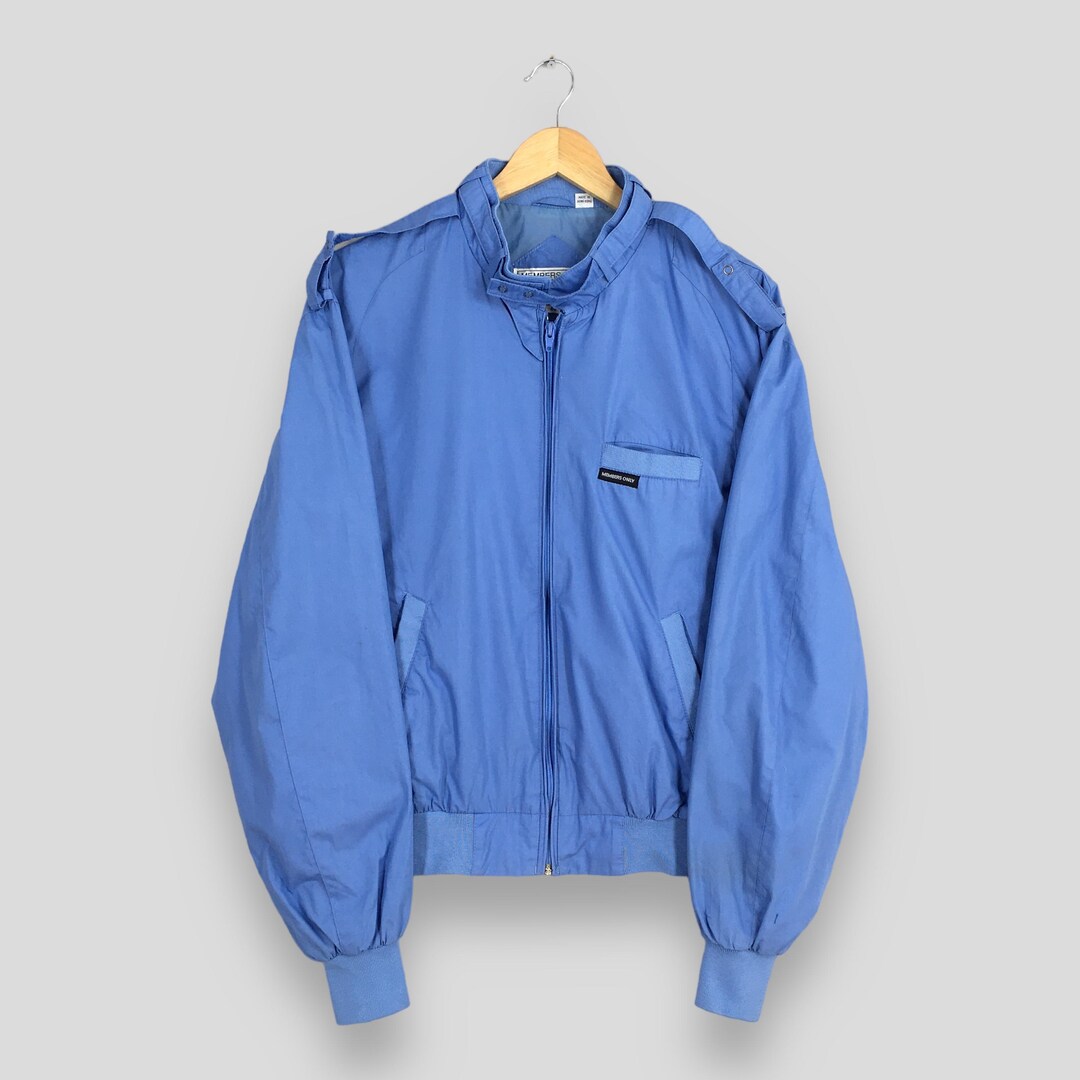 Vintage Members Only Harrington Blue Jacket Xlarge 90's