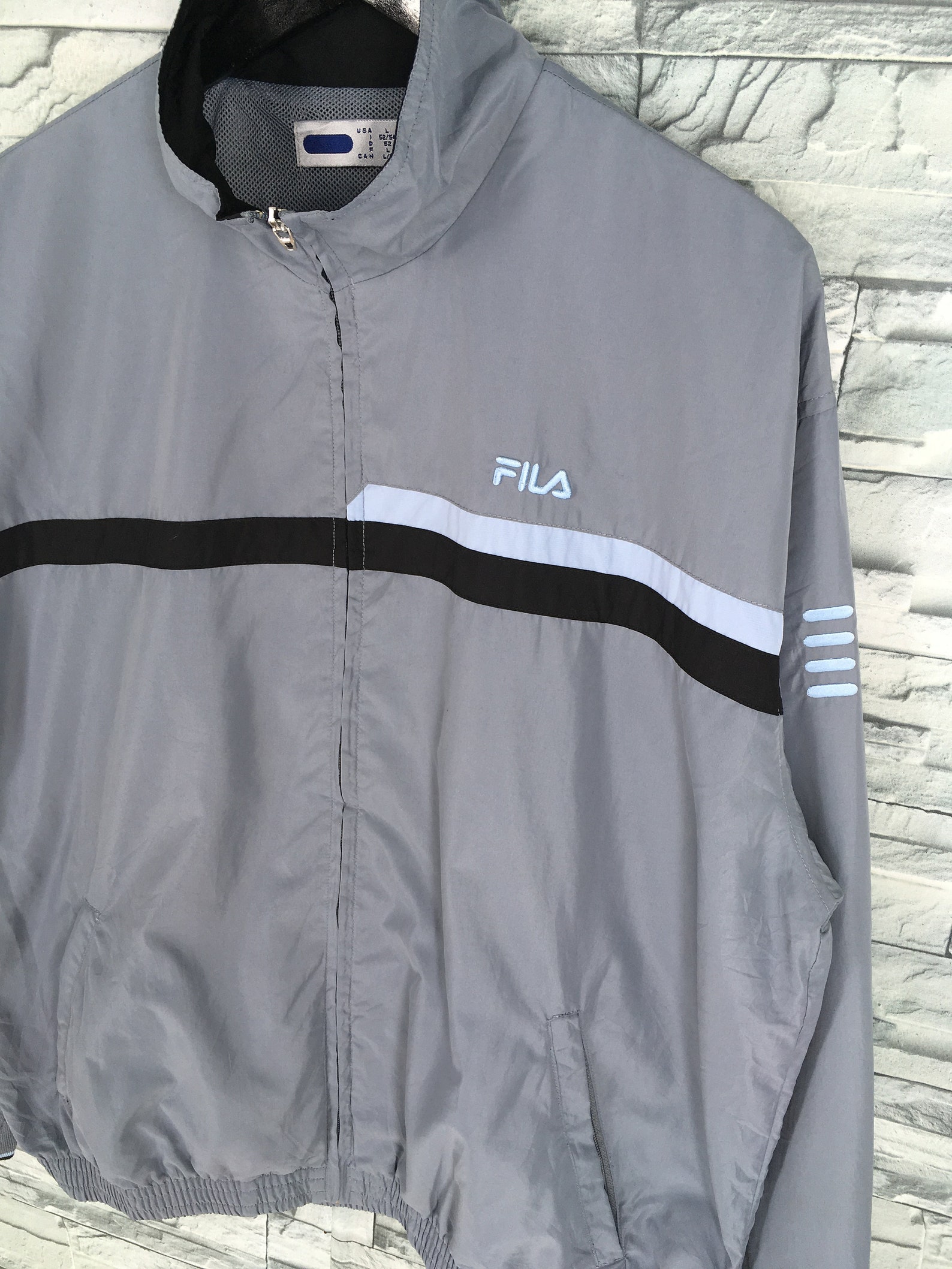 FILA Windbreaker Jacket Mens Large Vintage 90's Fila | Etsy