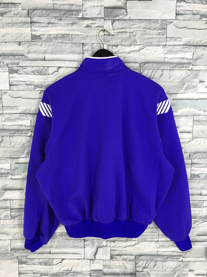 Vintage 90s Champion Jacket Windbreaker Large Women Champion Sportswear Blue Track Top Champion Windrunner Zipper Coats Size L