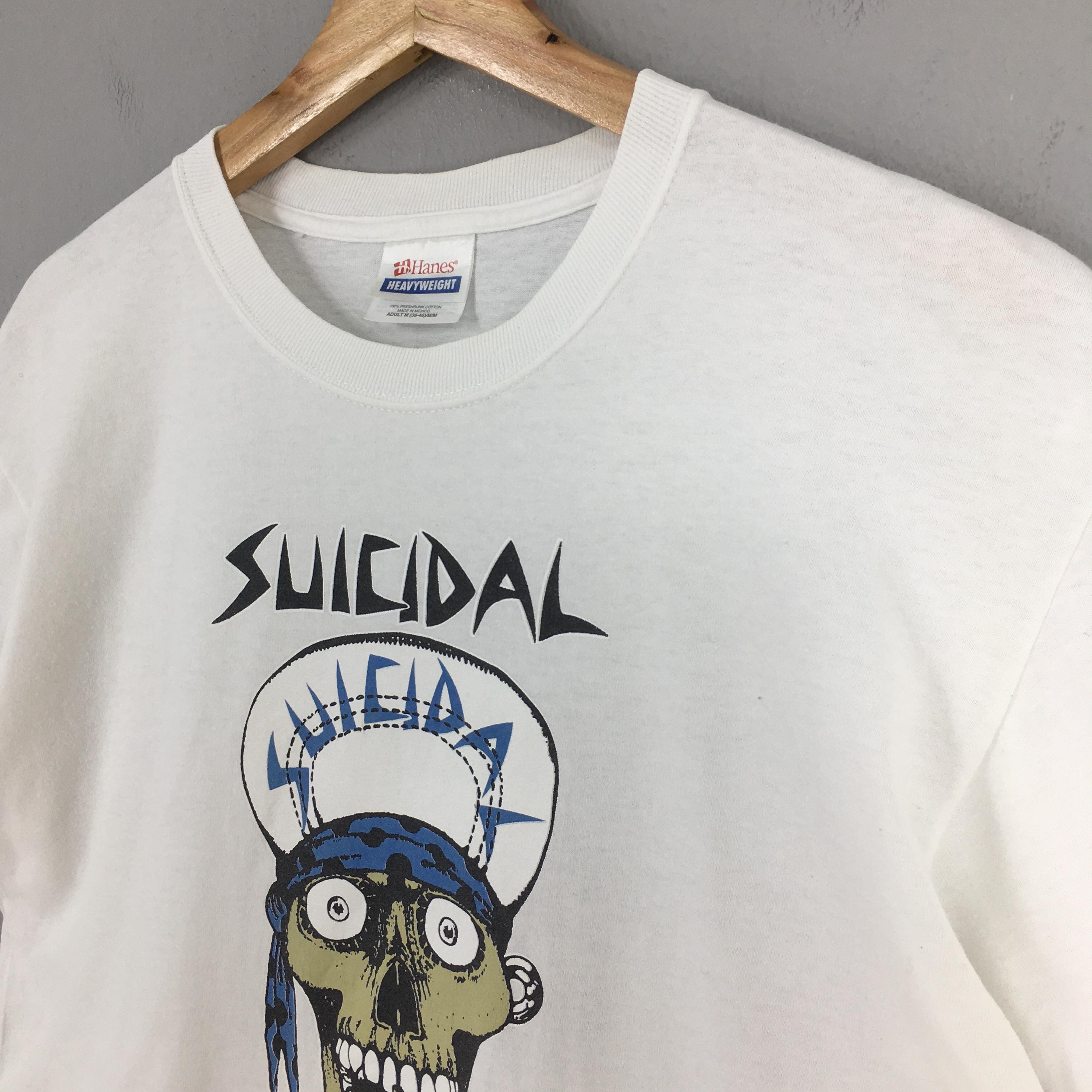 Vintage 90's Suicidal Tendencies Skull White T Shirt Medium