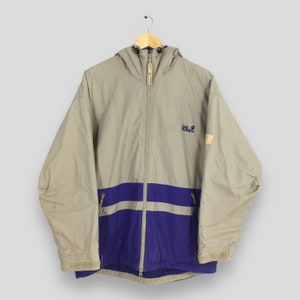 Vintage Jack Wolfskin Hoodie Jacket Large 1990s Jack Wolfskin Sportswear Gray Windbreaker Jack Wolfskin Hoodie Zipper Jacket Size L
