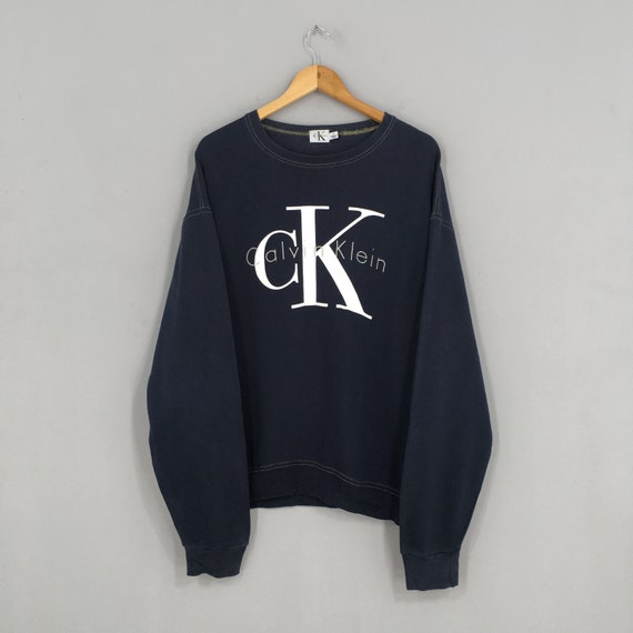 Besnoeiing Sitcom tyfoon Calvin Klein Jeans Crewneck Blue Jumper Large Vintage Ck - Etsy