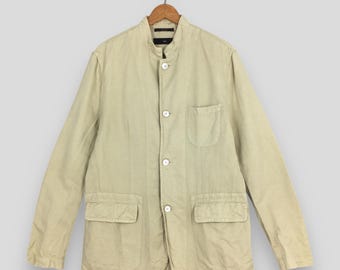 ジャケット・アウター 90s Ermenegildo Zegna linen jacket ITALY Vintage 90s Ermenegildo Zegna Soft Gray Plaid Silk Wool Blend