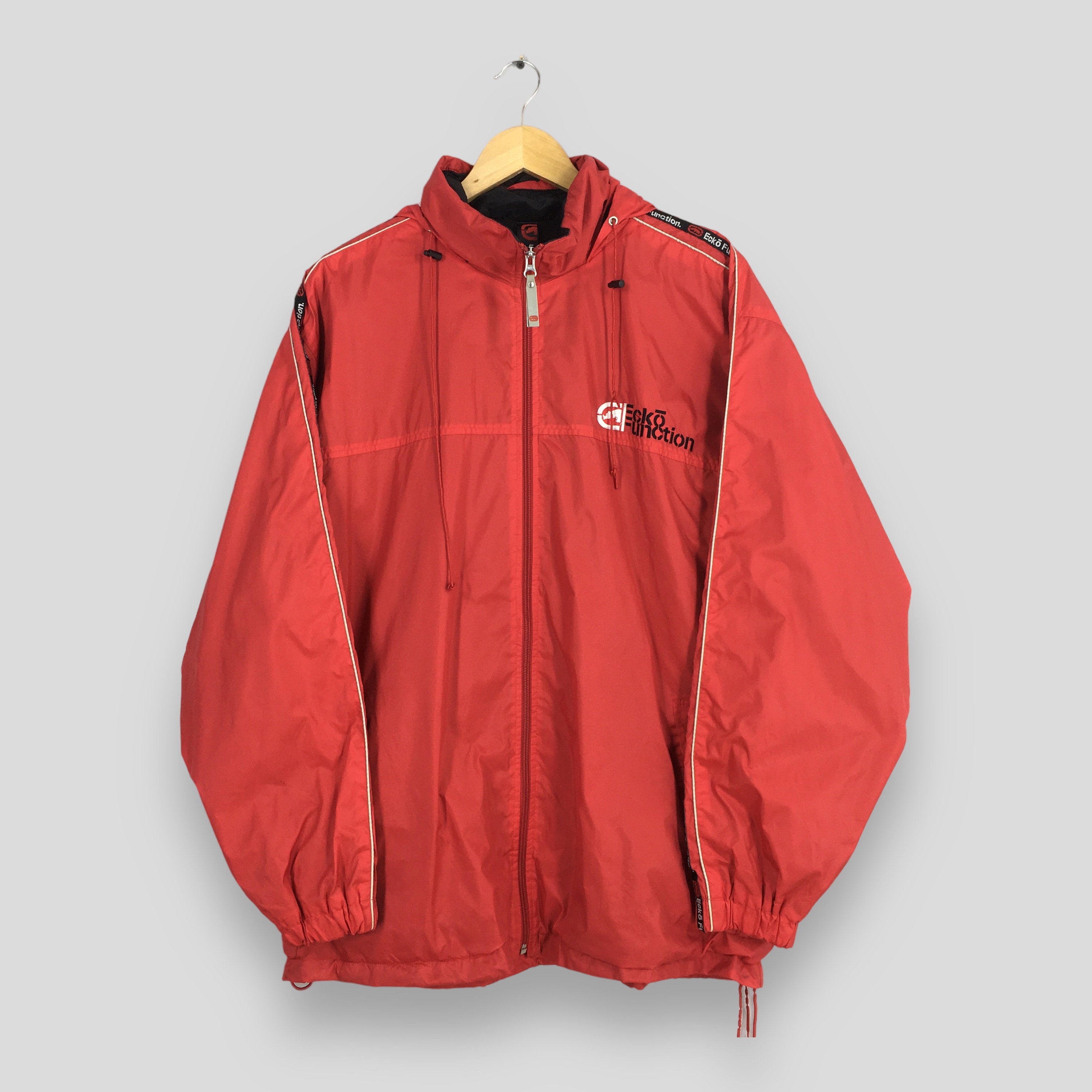 Vintage 90's Ecko Function Windbreaker Hoodie Jacket Large