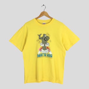 Vintage 1998 Beastie Boys Robot Hello Nasty Yellow Tshirt Large Beastie Boys World Tour Concert Shirt Bonjour Naste Hop Rap Music Tee Size L