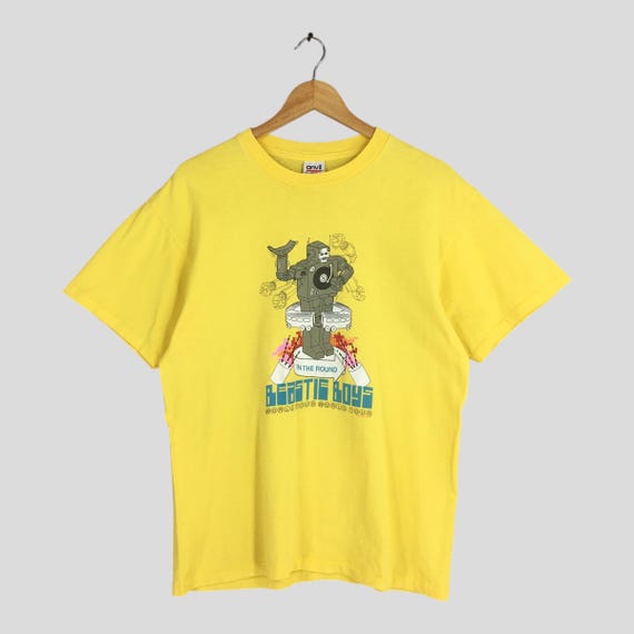 Vintage 1998 Beastie Boys Robot Hello Nasty Yellow Tshirt Large