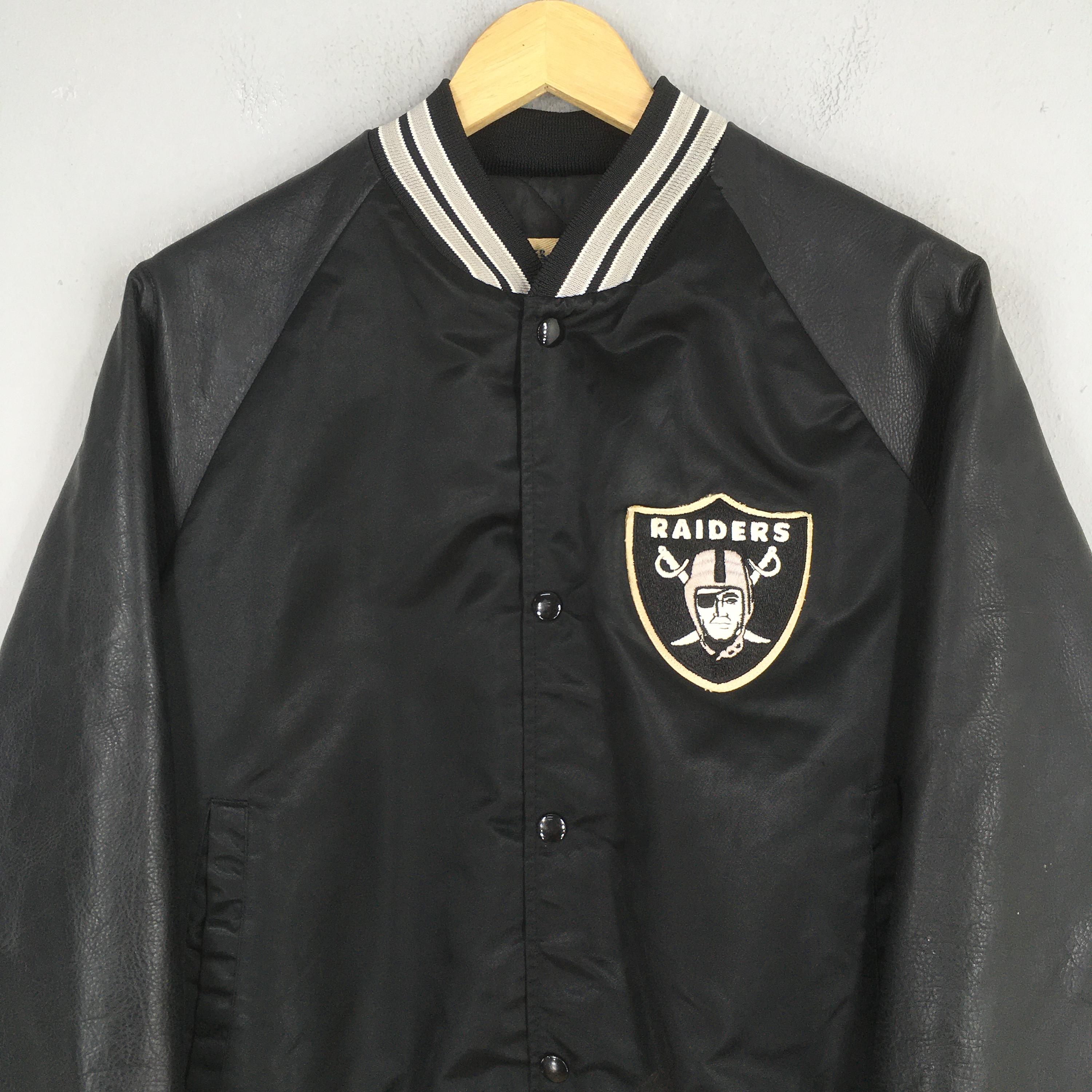 Vintage Oakland Raiders NFL Bomber Satin Jacket Medium Oakland