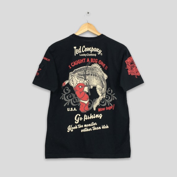 Vintage Ted Company Hook Monster Fishing Tshirt Medium 1990s Vintage Ted Company Hook Monster Fishing Tshirt Medium 1990s