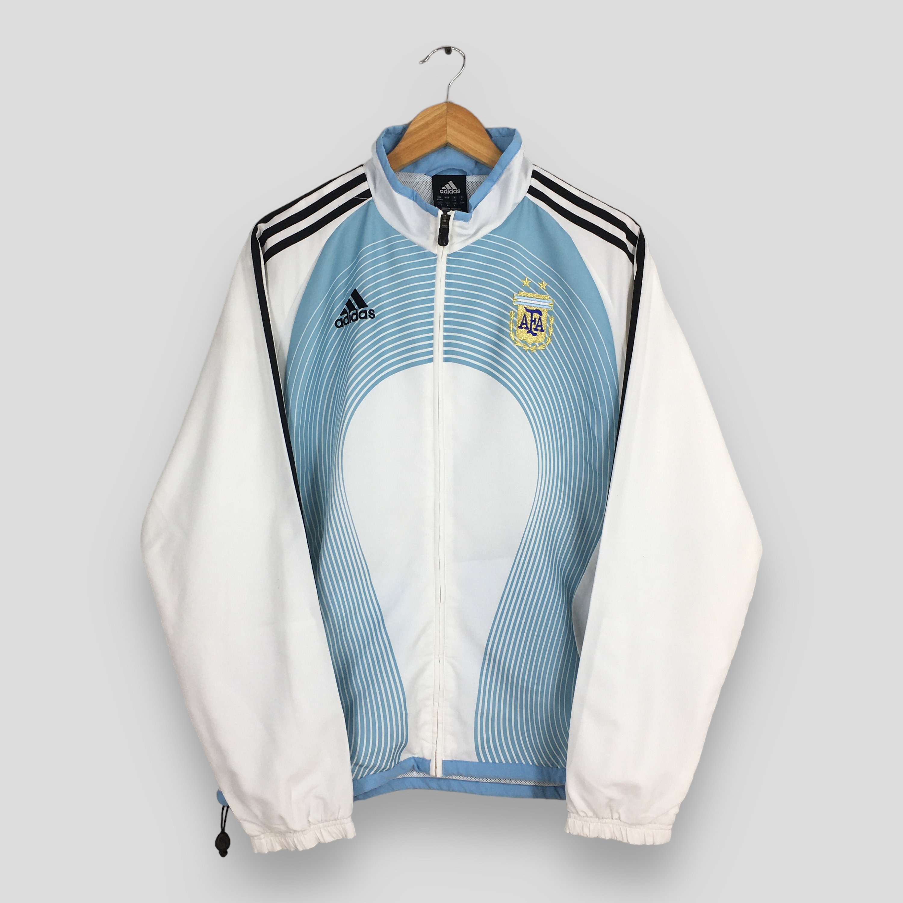 Vintage Y2K Adidas Argentinien Fußball Mannschaft Windbreaker