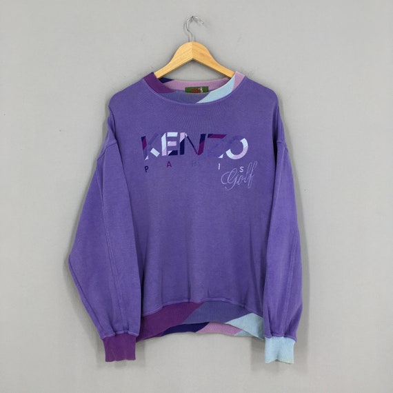 Vintage Kenzo Jeans Sweatshirt Pullover Large Purp