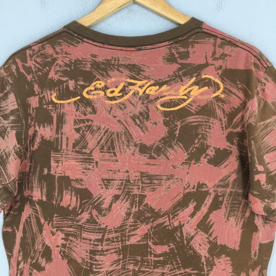 Vintage Y2K Don Ed Hardy by Christian Audigier Tattoo Tie Dye Red