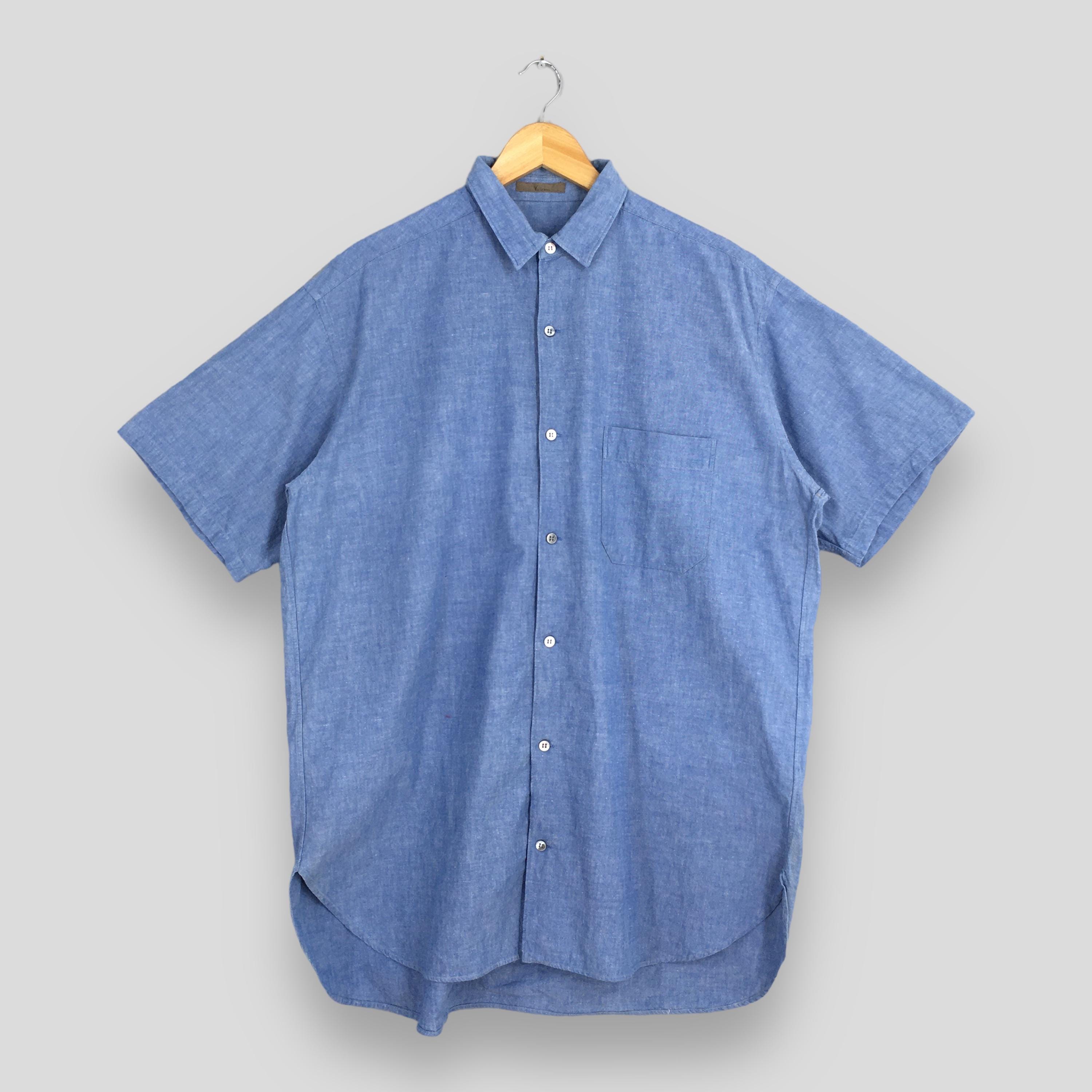Vintage Ys for Men Yohji Yamamoto Blue Shirt Xlarge Yohji Yamamoto