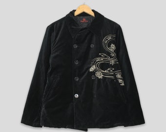 Japanese Classic Script Sukajan Gold Dragon Satin Jacket