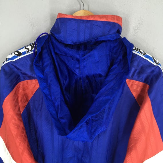 Vintage 90s Asics Japan Windbreaker Hoodie Jacket Xlarge Asics
