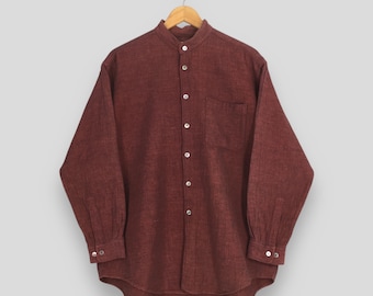 Vintage 90s Issey Miyake Brown Stripes Shirt Large IM Product
