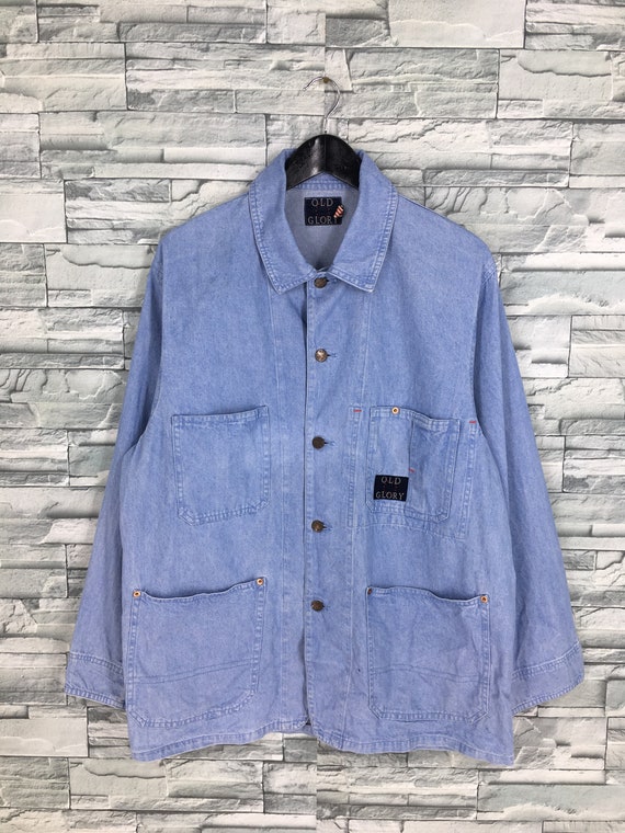 Vintage 1980s Denim Jeans Worker Jacket Medium Uni