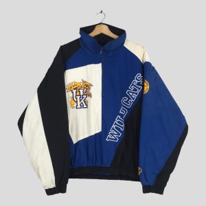 Vintage 90er Jahre Kentucky Wildcats Pro Player Bomberjacke Medium UK Kentucky Universität Stickerei Logo Oberbekleidung Wildcats Basketball Coat M