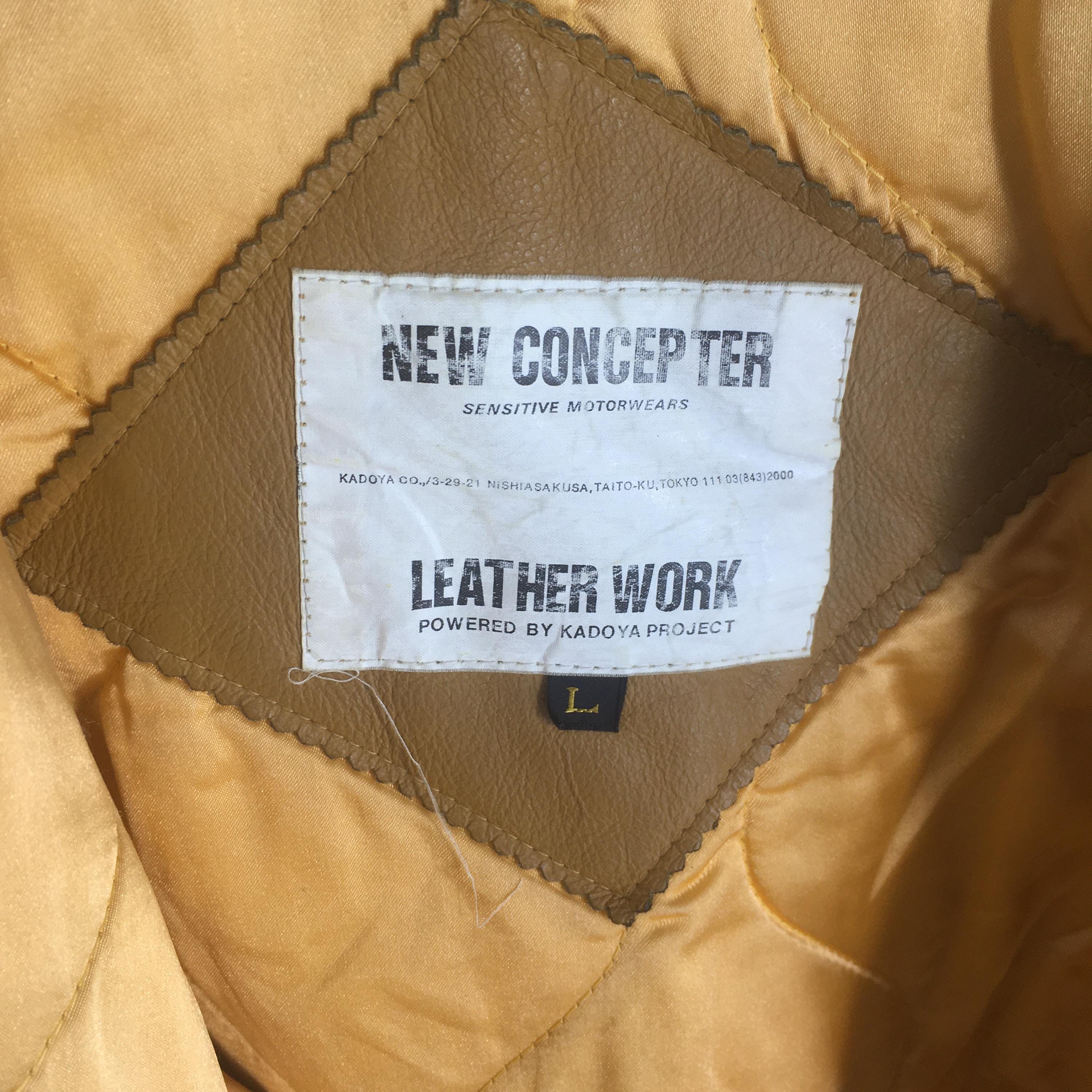 Vintage Kadoya New Concepter Motorcycles Rider Leather Jacket