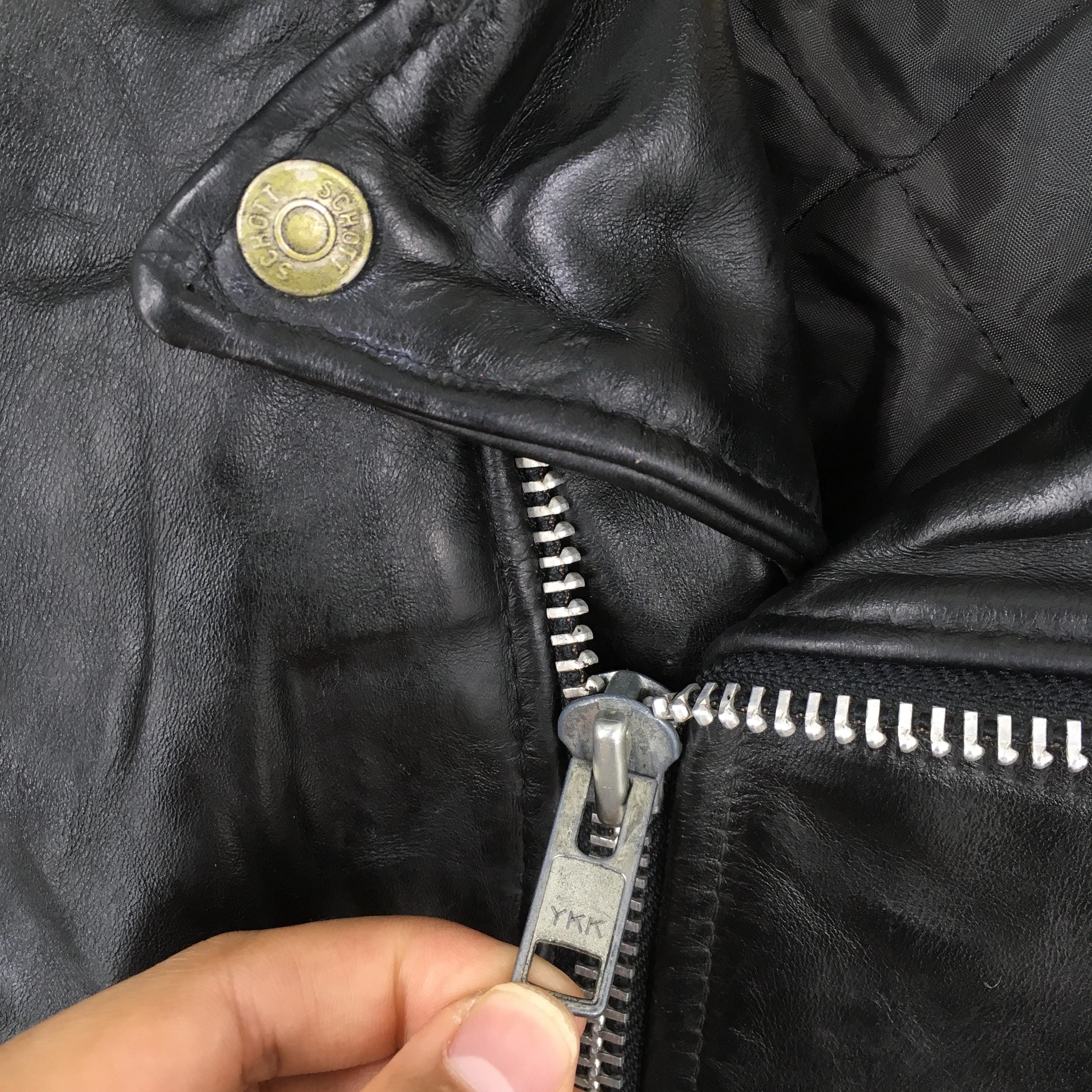 専用 70's Schott NYC 618 36 BULL LABEL Vintage 1970's Schott Perfecto NYC 618 Jacket Small Double Collar