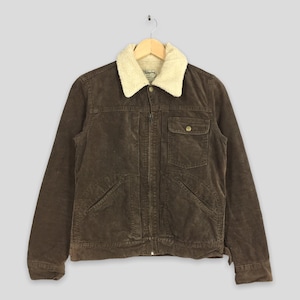 Wacko Maria The Guilty Party Brown Corduroy Trucker Jacket Small Vintage Corduroy Jacket Wool Lining Festival Corduroy Zipper Jacket Size S