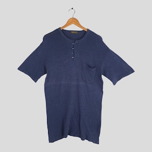 Vintage Yohji Yamamoto Blue Tshirt Medium Ys For Men Japanese Designer Yohji Yamamoto Button Shirt Yohji Yamamoto Japan Cotton Tee Size M