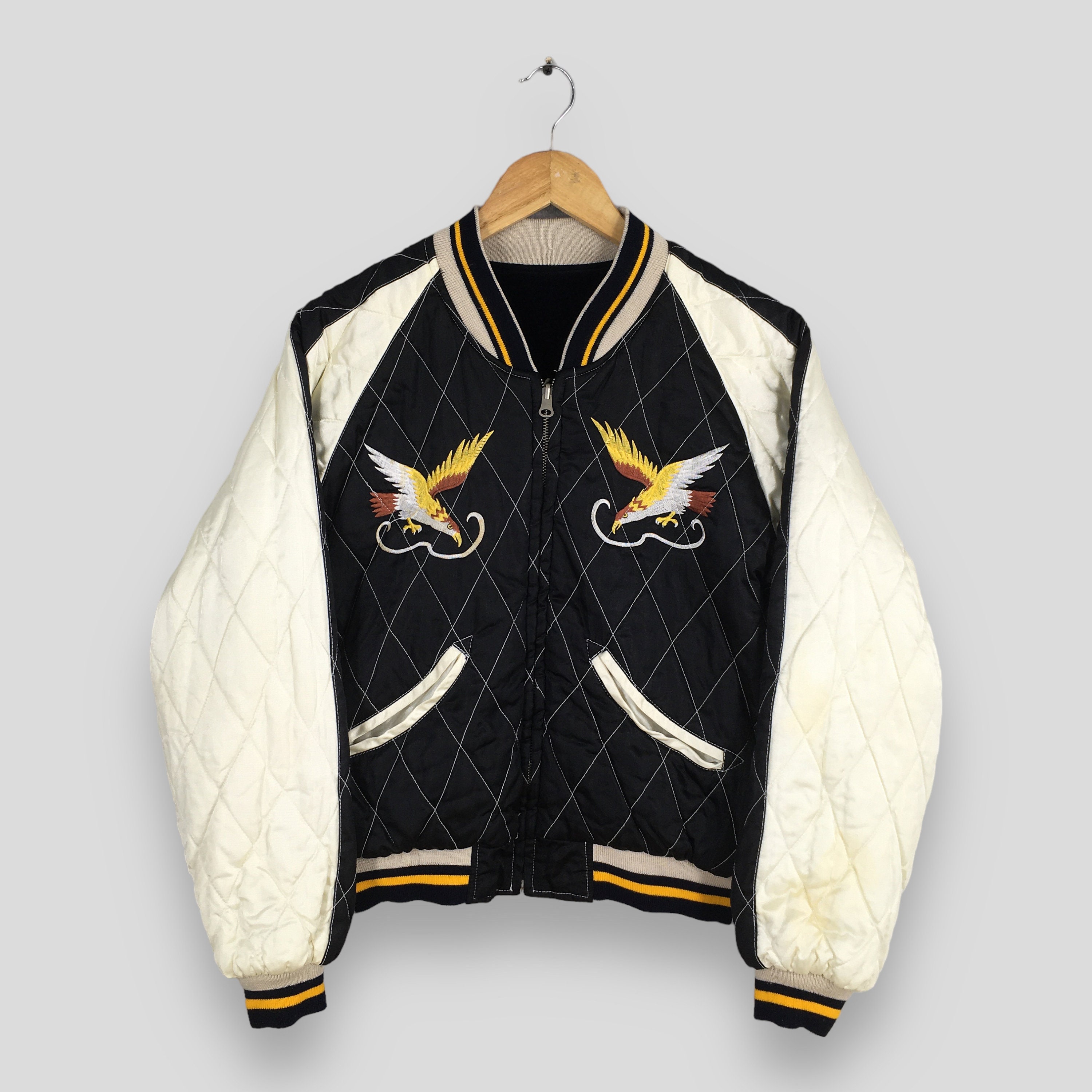 Vintage Sukajan Souvenir White Tiger Bomber Jacket Medium Vintage Sukajan Souvenir White Tiger Bomber Jacket Medium